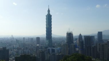 Gün batımında, Tayvan Taipei şehir manzaralı