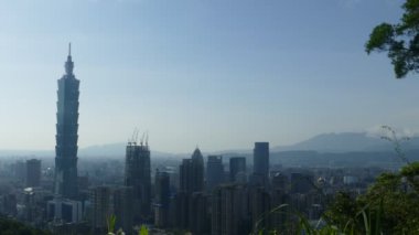 Gün batımında, Tayvan Taipei şehir manzaralı