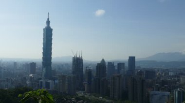 Gün batımında, Tayvan Taipei şehir manzaralı