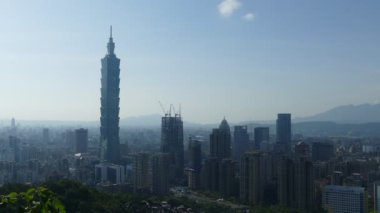 Gün batımında, Tayvan Taipei şehir manzaralı