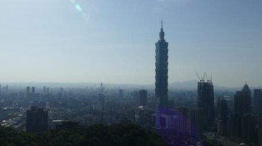 Gün batımında, Tayvan Taipei şehir manzaralı