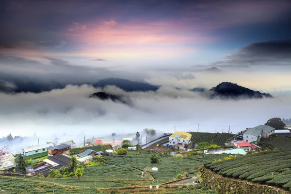 Alishan, Condado de Chiayi, Taiwan: nuvens de pôr do sol — Fotografia de Stock