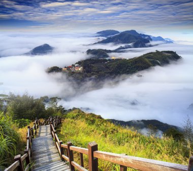  güzel manzara güzel dağ güneş renkle görüntüleme