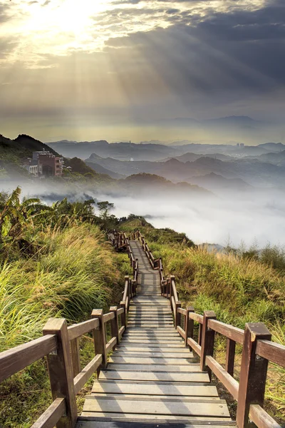 Abbildung der schönen Landschaft mit schöner Naturfarbe — Stockfoto
