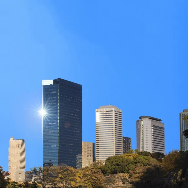 Osaka Castle stree view di Osaka, Jepang — Stok Foto