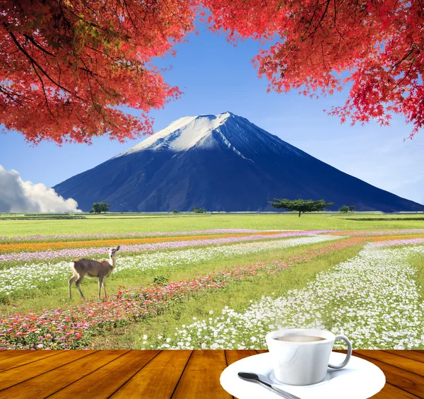 Abbildung der schönen Landschaft mit schöner Naturfarbe — Stockfoto