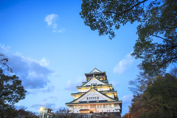 素敵な背景色で美しい大阪城 — ストック写真