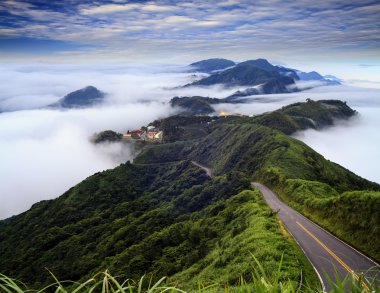 imageing yeşil yol ve güzel backgr güzel manzara