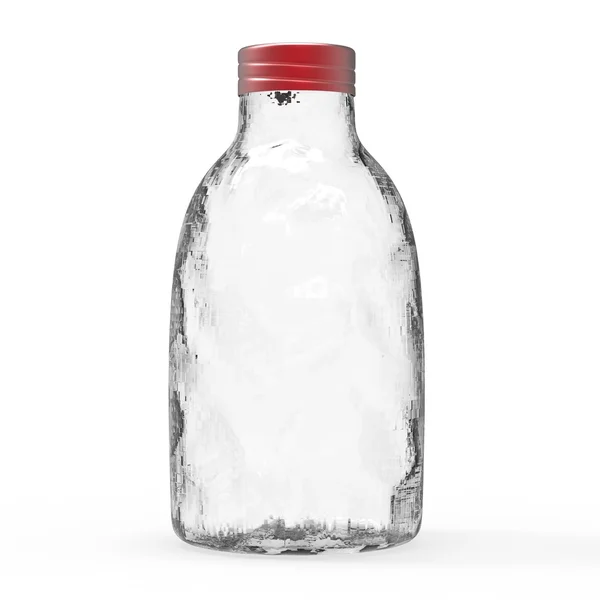 Το 3d rendering ωραίο μπουκάλι απομονωθεί σε λευκό φόντο — Φωτογραφία Αρχείου