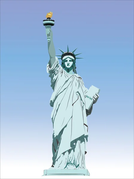 Estátua da Liberdade. Um marco de Nova Iorque. Símbolo americano. Vector si — Fotografia de Stock