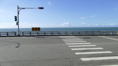 Güzel görünüm Taipei Central River Bisiklet yolu, Tayvan