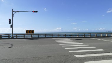 Güzel görünüm Taipei Central River Bisiklet yolu, Tayvan