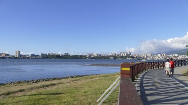 Güzel görünüm Taipei Central River Bisiklet yolu, Tayvan