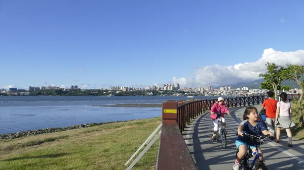 台北中央川自転車道、台湾の素晴らしい景色 — ストック写真