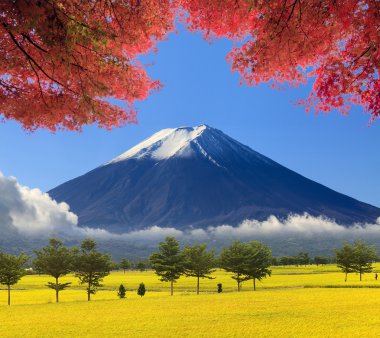 3D Render güzel manzara güzel renk ve bulutlar ile