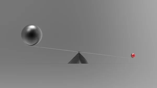3D-rendering balans koncept med fin bakgrund — Stockfoto