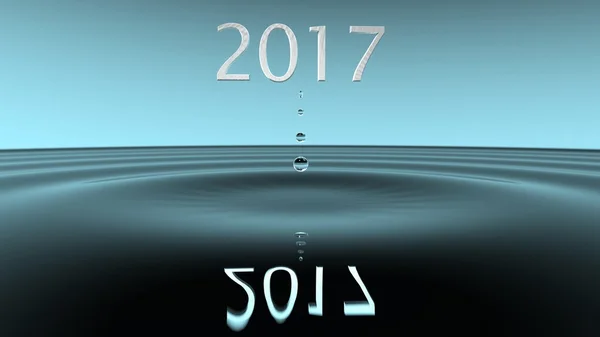 2017 frohes neues Jahr Hintergrund mit Golduhr — Stockfoto