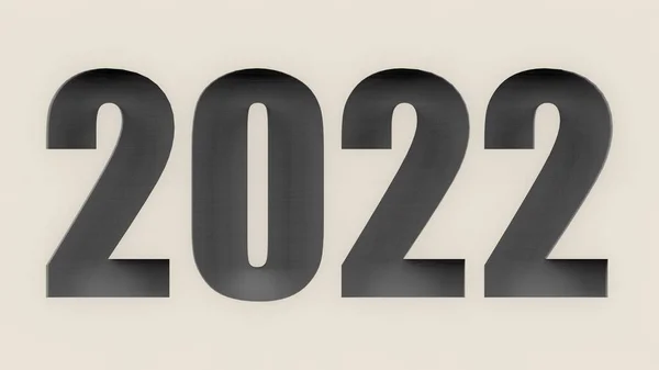 Renderowania Szczęśliwego Nowego Roku 2022 Projekt — Zdjęcie stockowe