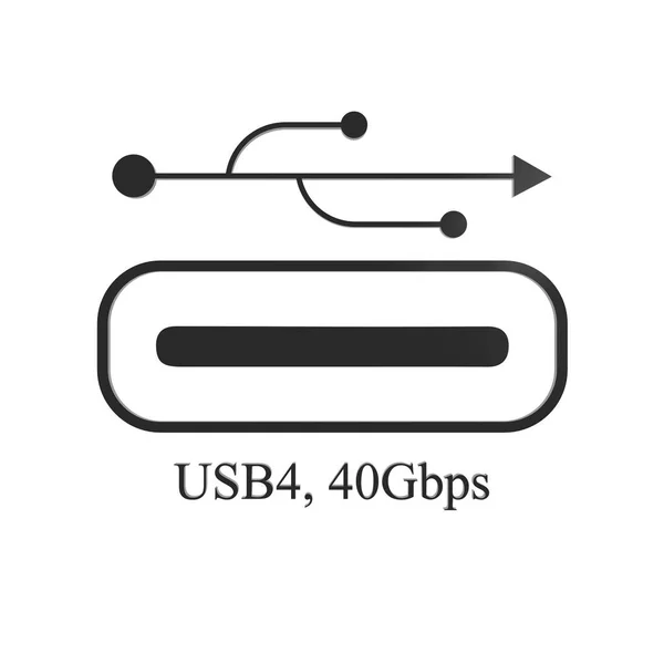 Usb4 Следующего Поколения Удваивает Пропускную Способность Увеличить Производительность Usb — стоковое фото