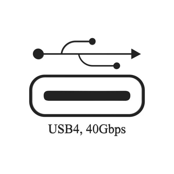 Usb4下一代 加倍带宽以扩展Usb C性能 — 图库照片