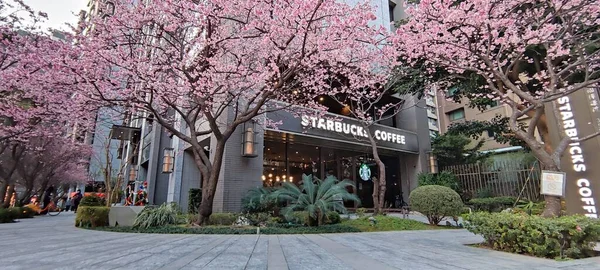 Linkou Taiwán Feb 2021 Starbucks Linko New Taipei City Taiwán —  Fotos de Stock