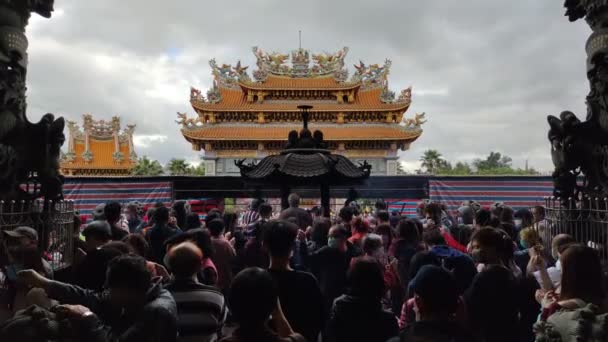 Храм Чжулиньшань Линькоу Новый Тайбэй Тайвань Февраля 2021 Года Лунный — стоковое видео