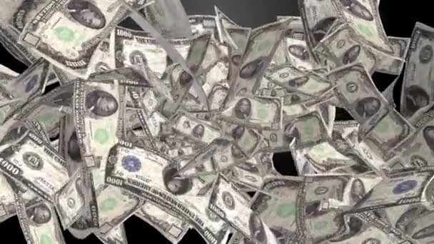 Återgivning Dollartecken Amerikanska Pengar Kontantbakgrund Vårt Lagförslag Penningpolitik — Stockvideo