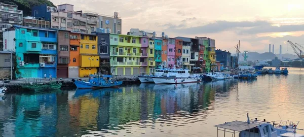 Keeling Taiwan Aug 2021 Colorful Houses Keelung Taiwan — Stock Photo, Image