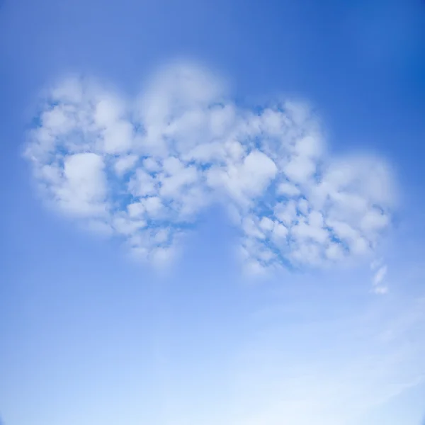 写真、青い空で心の雲 — ストック写真