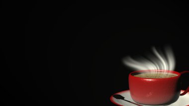 3D render fincan kahve