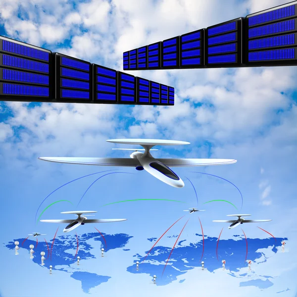 Abstrata tecnologia mundial rede global de conexão de negócios — Fotografia de Stock