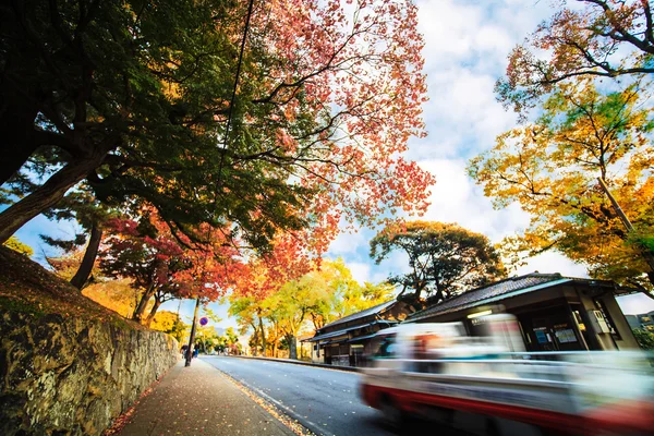 Nara stree görünümü güzel arka plan ile — Stok fotoğraf