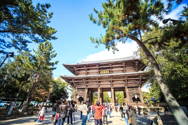 Ahşap kule-ji Tapınağı nara Japonya'nın en büyük te olduğunu — Stok fotoğraf