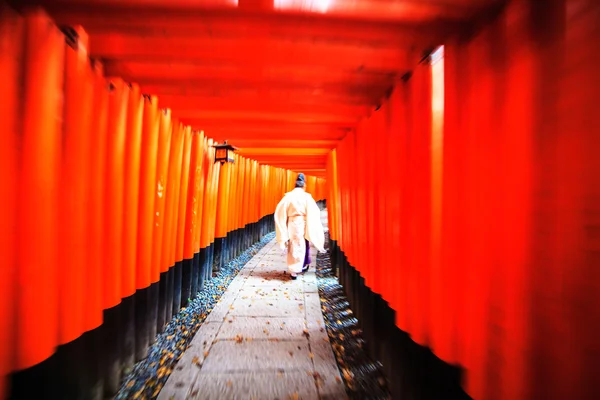 Fushimi Inari Taisha szentély Kiotóban, Japánban — Stock Fotó