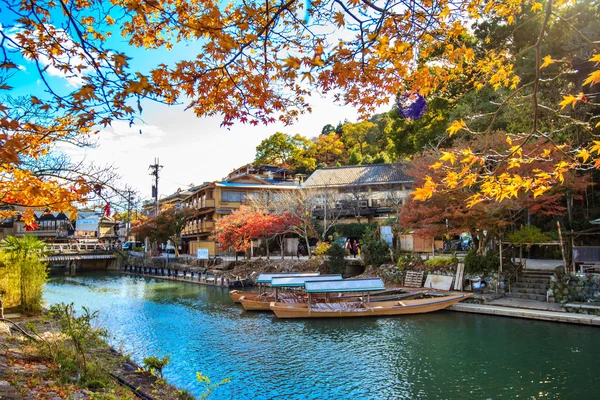 Kırmızı Japon akçaağaç sonbahar sonbahar momiji ağaç kyoto, Japonya — Stok fotoğraf