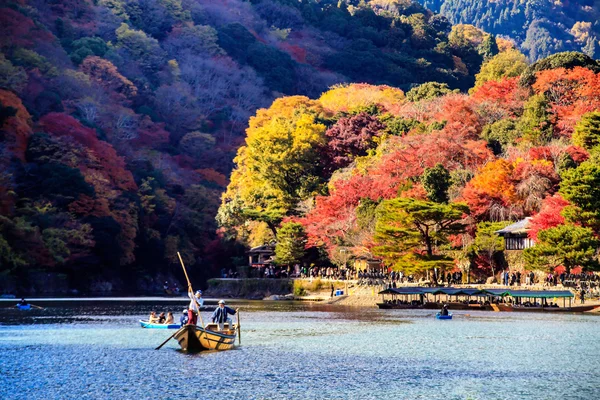 Red japanese maple autumn fall , momiji tree in kyoto japan — Stock Photo, Image