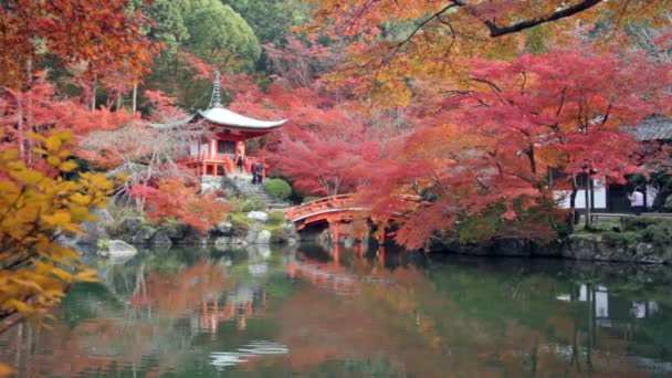 Daigo-ji is een shingon boeddhistische tempel in fushimi-ku — Stockvideo