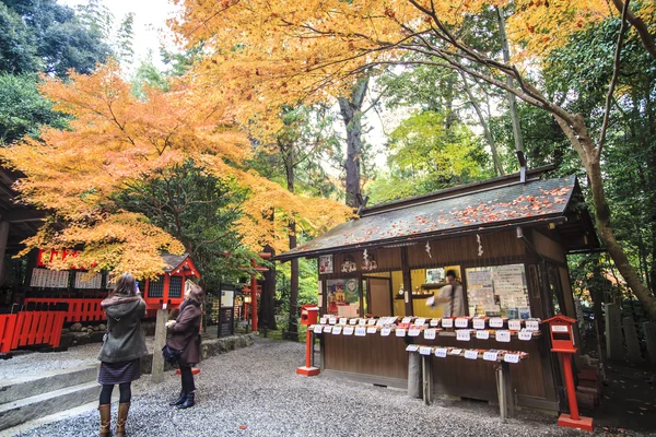 Rote Ahornbäume in einem japanischen Garten — Stockfoto