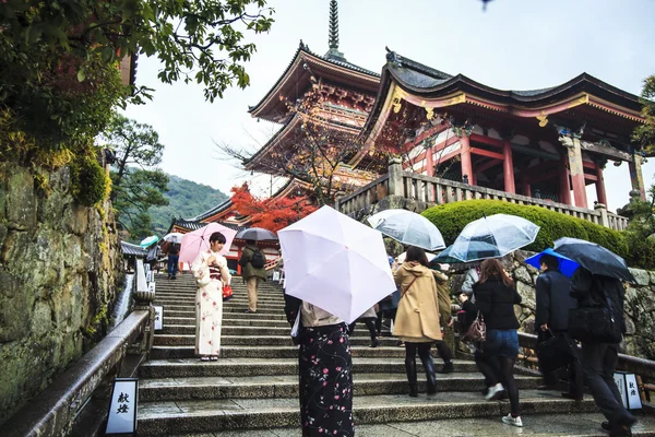 Kiyomizu-dera temple gate Kyoto, Japán — Stock Fotó