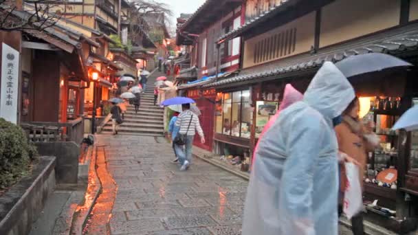 Portão do Templo Kiyomizu-dera em Kyoto, Japão — Vídeo de Stock