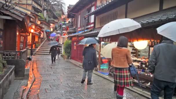 Puerta del Templo Kiyomizu-dera en Kyoto, Japón — Vídeo de stock