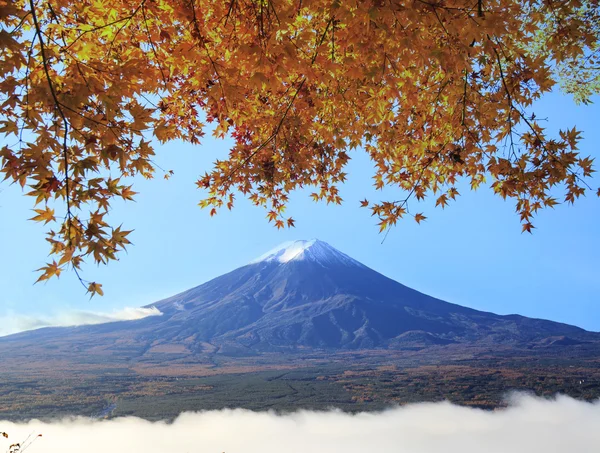 Mt. Fuji with fall colors in Japan — Stock Photo, Image