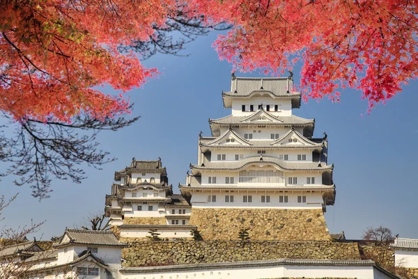 桜の開花期間中の姫路城 — ストック写真