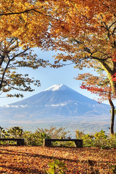 Mt. Fuji avec des couleurs d'automne au Japon — Photo