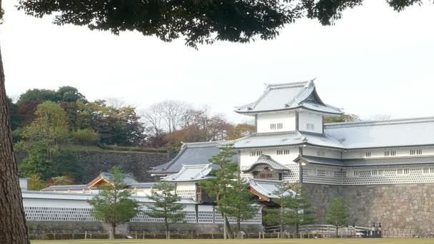 Kasumiga-ike vijver bij Kenrokuen tuin in Kanazawa — Stockvideo