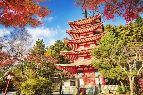 Mt. fuji s barvami podzimu v Japonsku — Stock fotografie