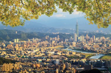 Taipei, Tayvan akşam manzarası