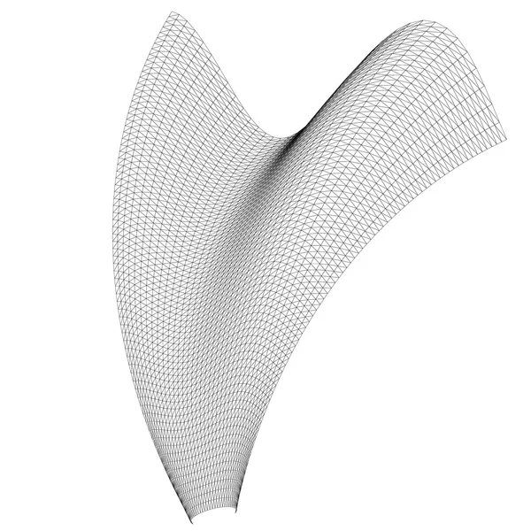 Wireframe mesh elemento poligonal — Fotografia de Stock