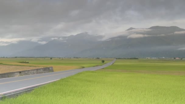 A beleza das terras agrícolas em Taitung Taiwan para uso adv ou outros fins — Vídeo de Stock