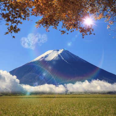 Изображение из священной горы Фудзи в фоновом режиме в Японии